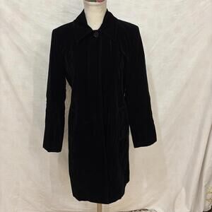 Vtg 90s/y2k Gallery Velvet knee length coat sz